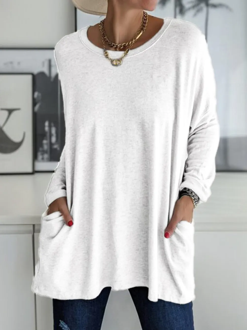 Full Size Round Neck Long Sleeve T-Shirt, image 18