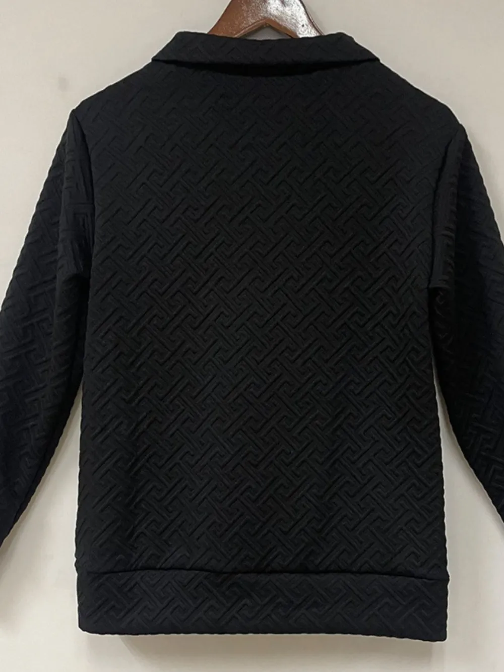 Textured Dropped Shoulder Long Sleeve Sweatshirt, image 6