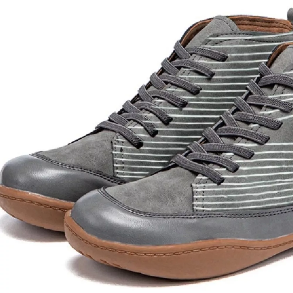 Cat Print Striped Ankle Sneakers, image 3