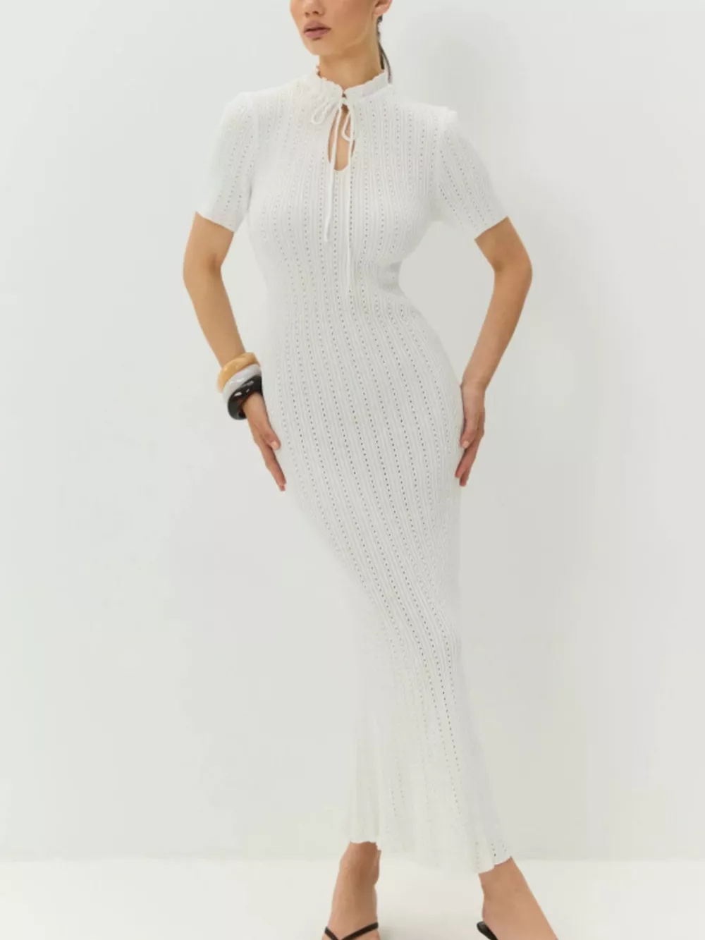 Short Sleeve Knitted Mermaid Dress, image 19