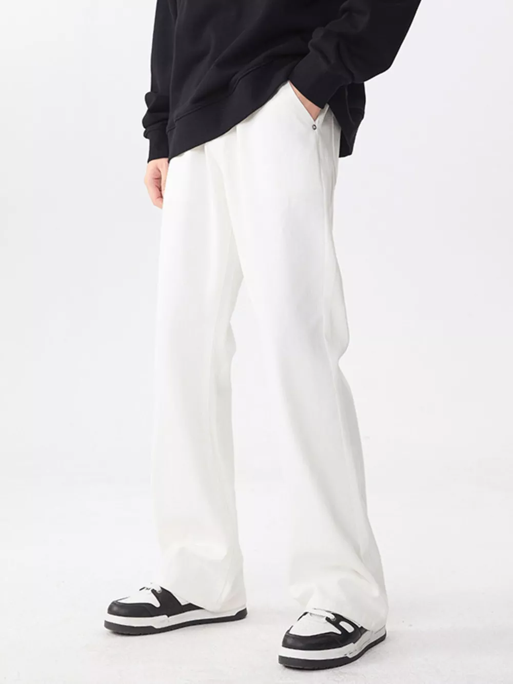 Men's Full Size Wash Wide Leg Relaxed Fit Jeans Plus Size, image 5