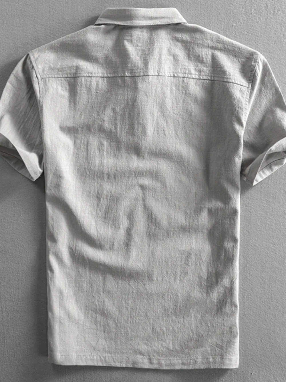 Men's Full Size Button Detail Short Sleeve Polo Plus Size, image 3