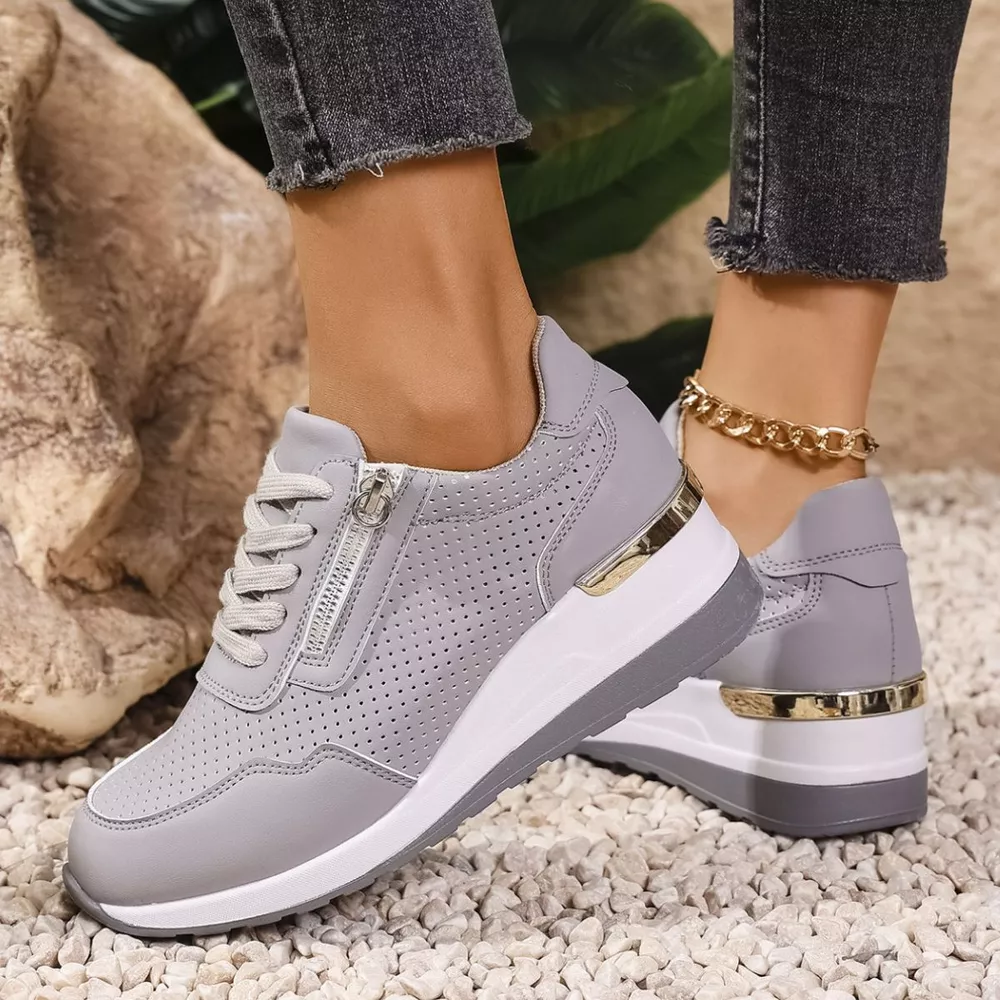 Lace Up Wedge Sneakers, image 9