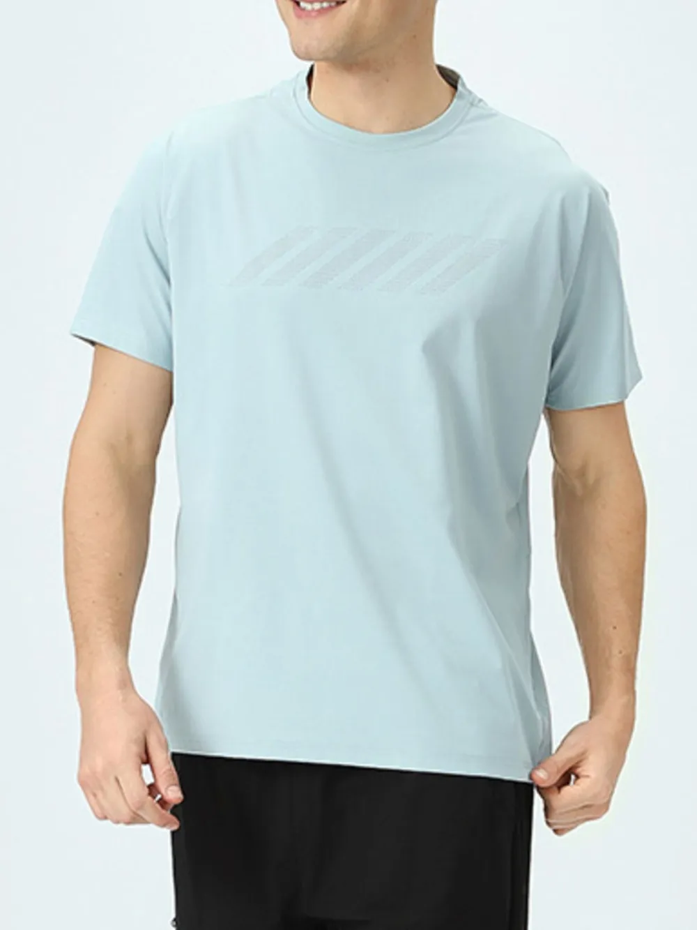 Men's Plus Size Round Neck Short Sleeve Active T-Shirt, image 3
