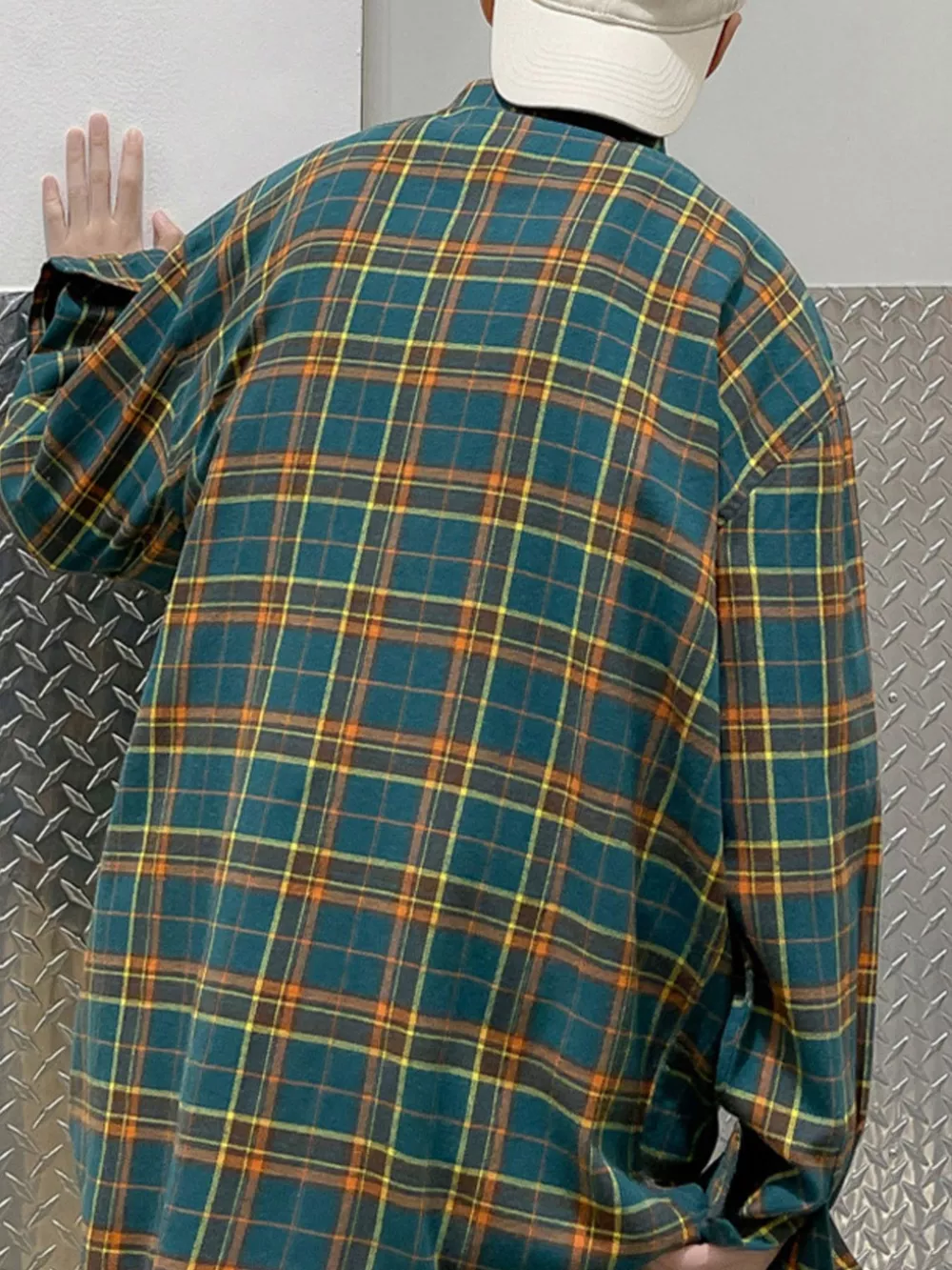 Men's Plus Size Plaid Long Sleeve Shirt, image 5
