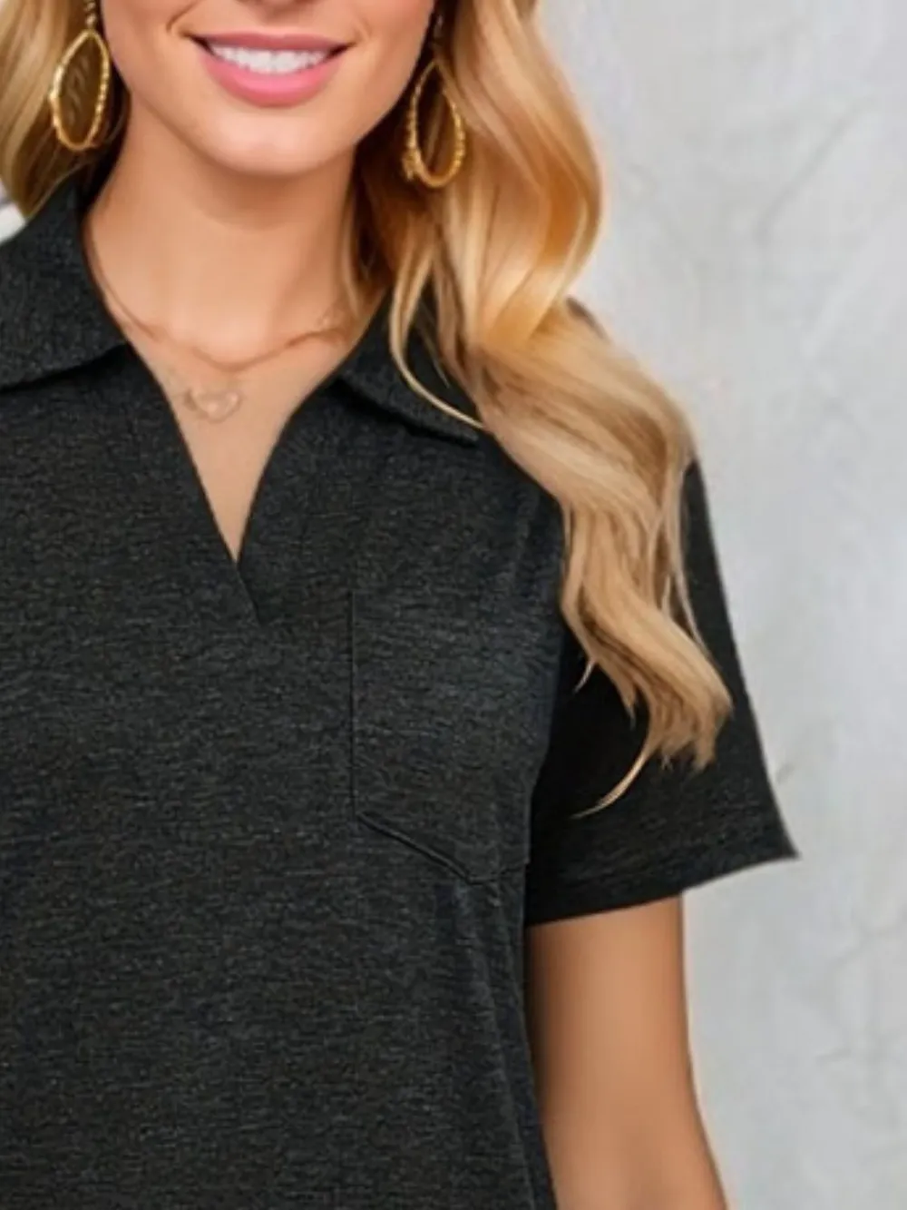 Johnny Collar Short Sleeve Top, image 18