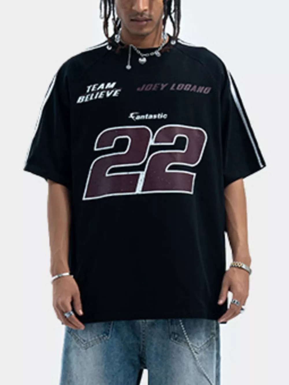 Men's Number Round Neck Short Sleeve T-Shirt, image 3