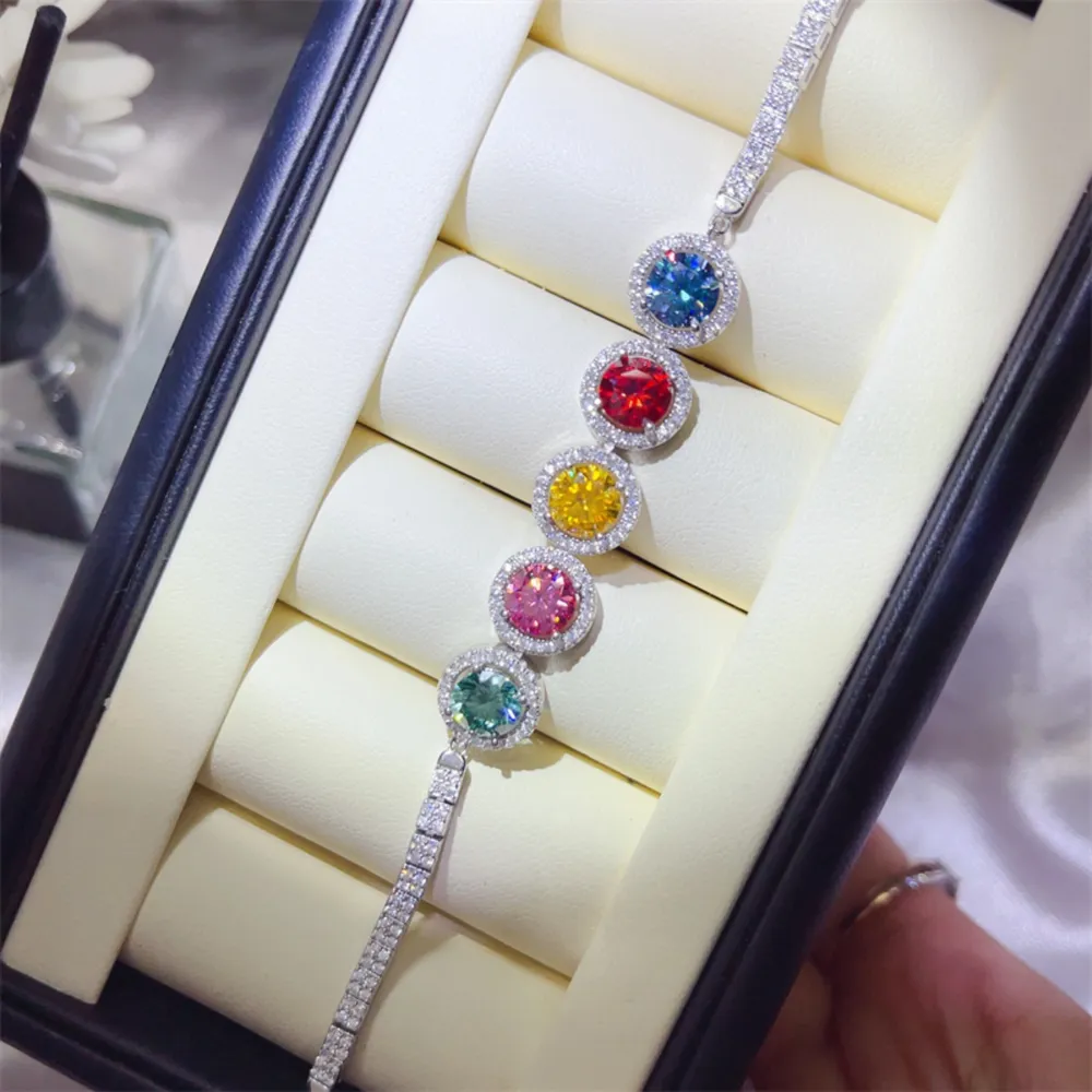 5 Carat 925 Sterling Silver Moissanite Bracelet, image 5