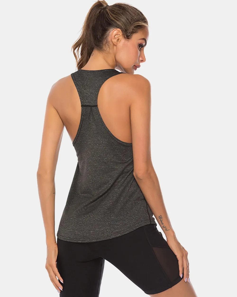 Full Size Scoop Neck Wide Strap Active Tank, image 19