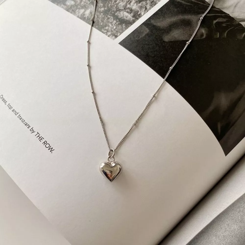 925 Sterling Silver Heart Necklace, image 8