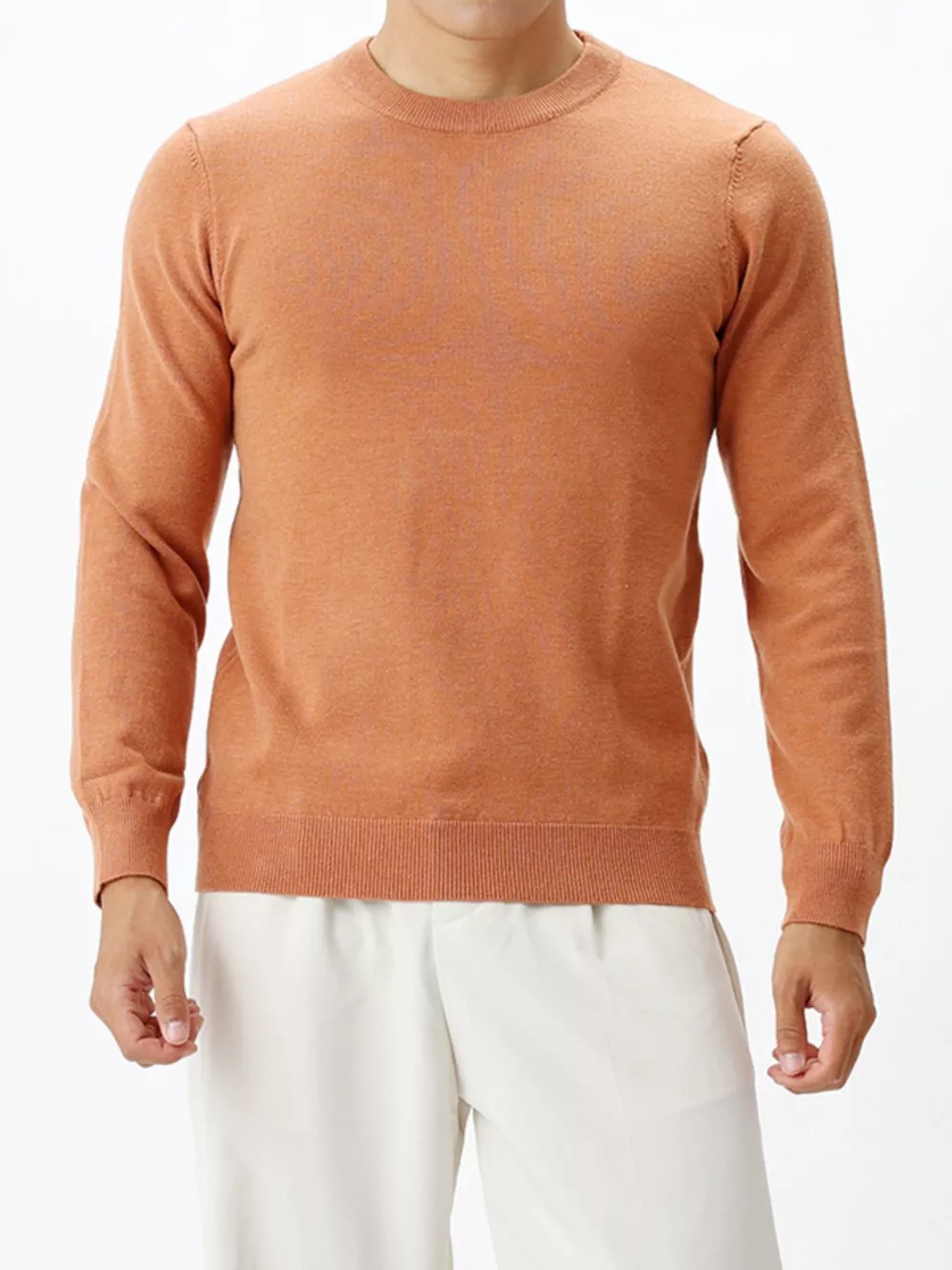 Men's Plus Size Classic Crew Neck Sweater, image 2