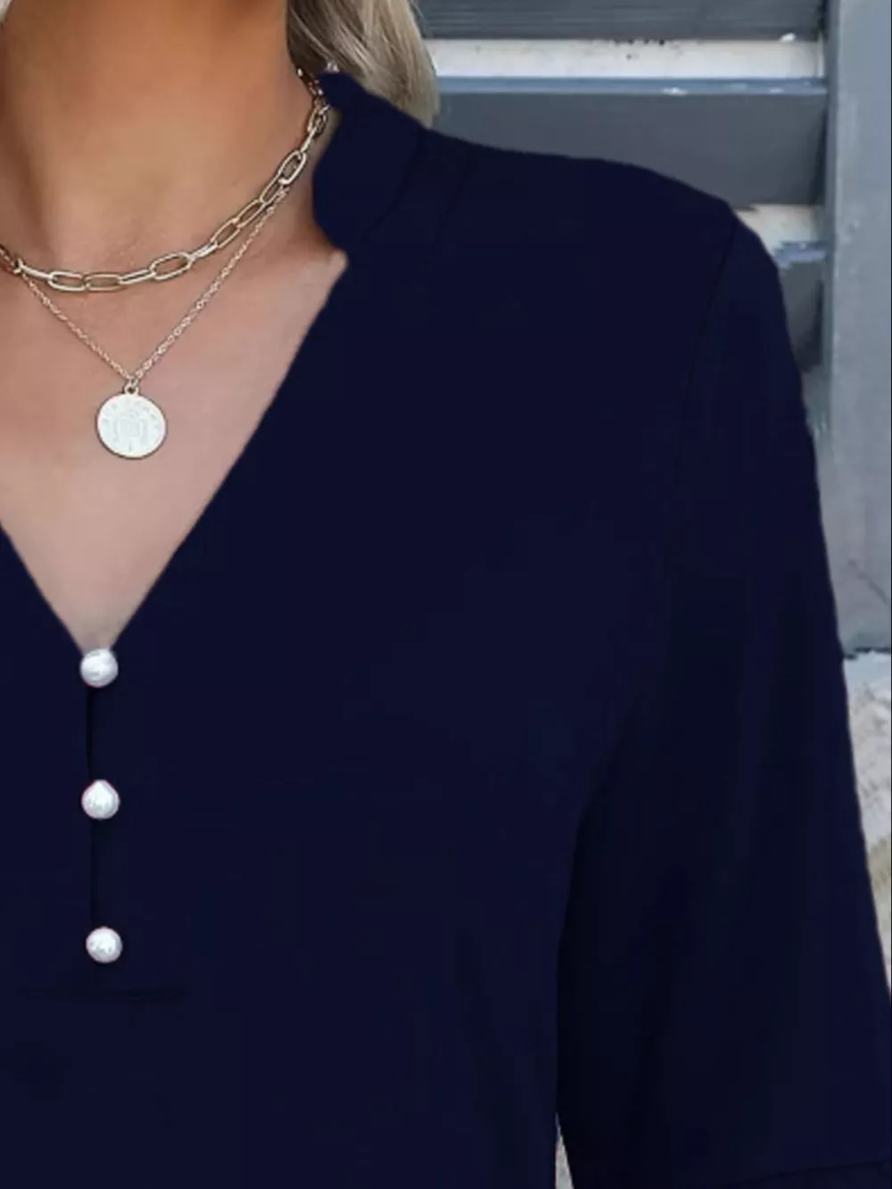 Full Size Notched Flounce Sleeve Blouse Plus Size, image 12