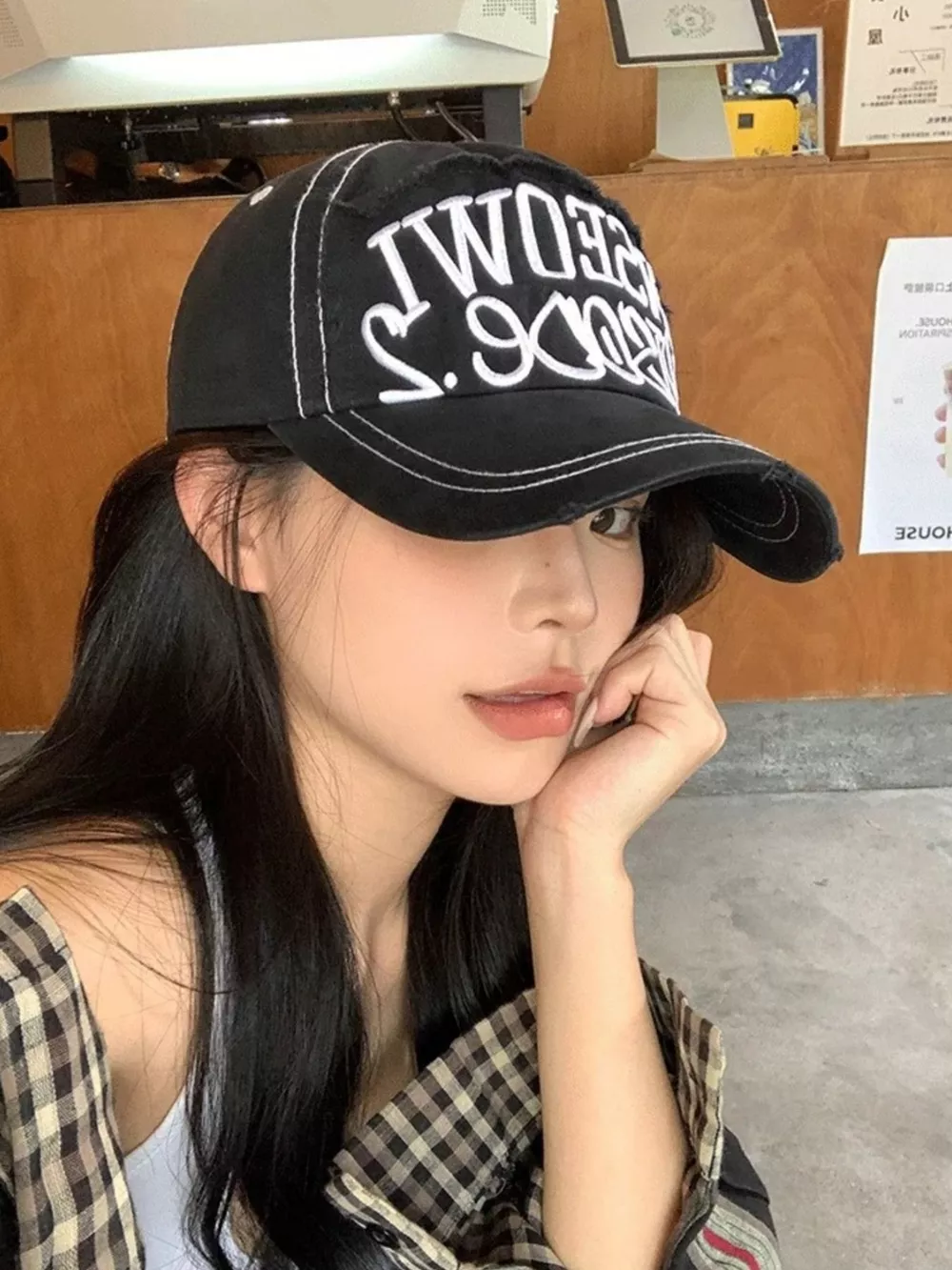 Letter Embroidered Baseball Cap, image 4