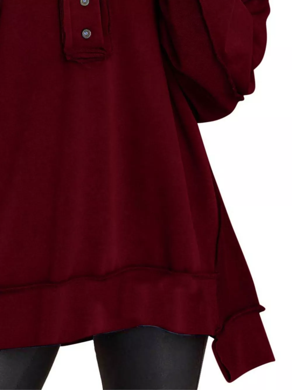 Half Snap Long Sleeve Sweatshirt, image 12