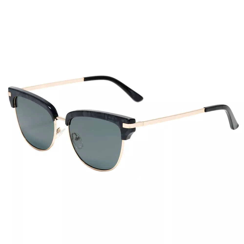 Classic Clubmaster Style Sunglasses with Gold Accents, image 2