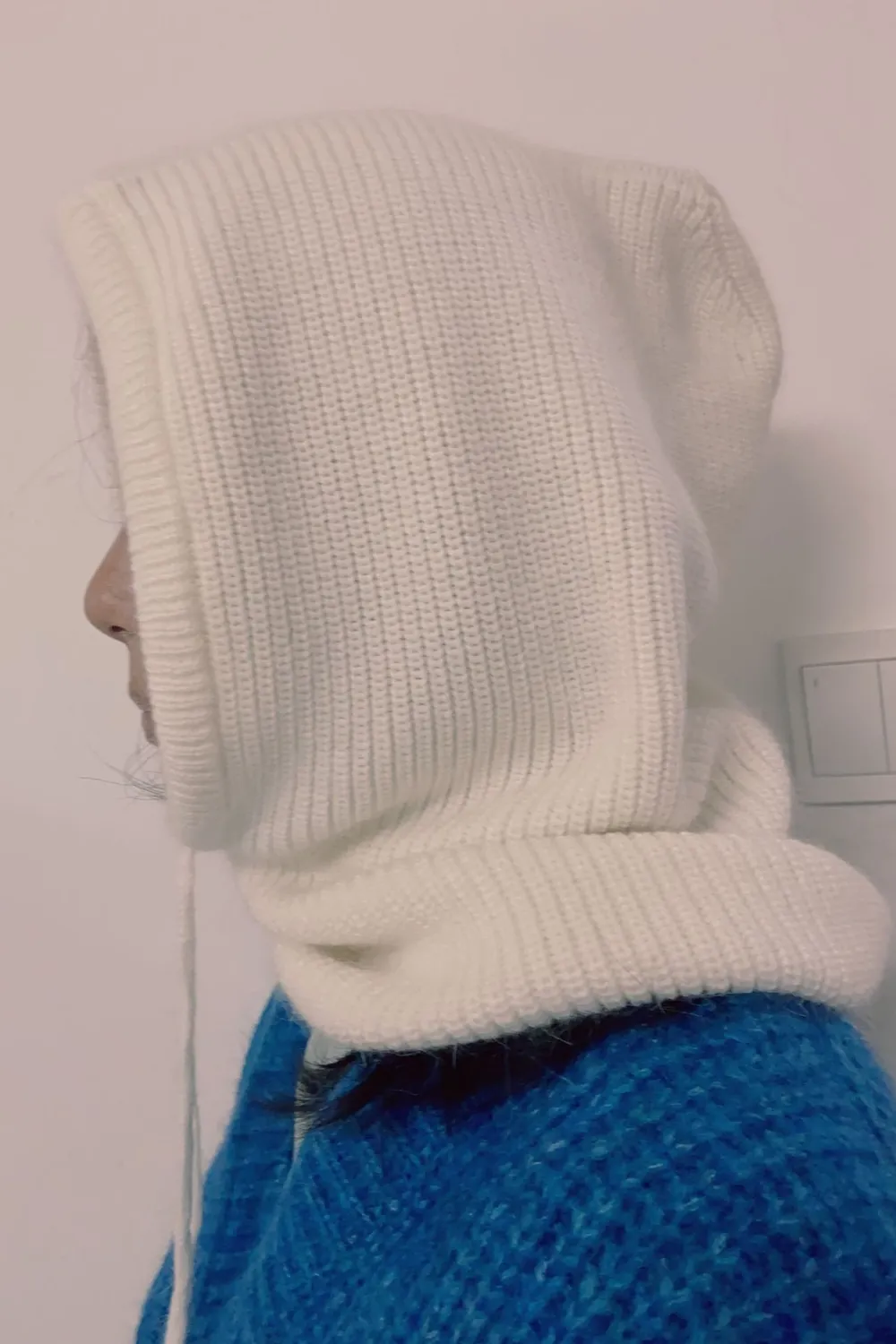 Drawstring Solid Color Thermal Knit Hat, image 11