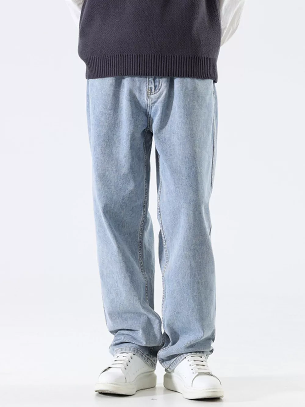 Men's Relaxed Fit Wide Leg Jeans, image 3