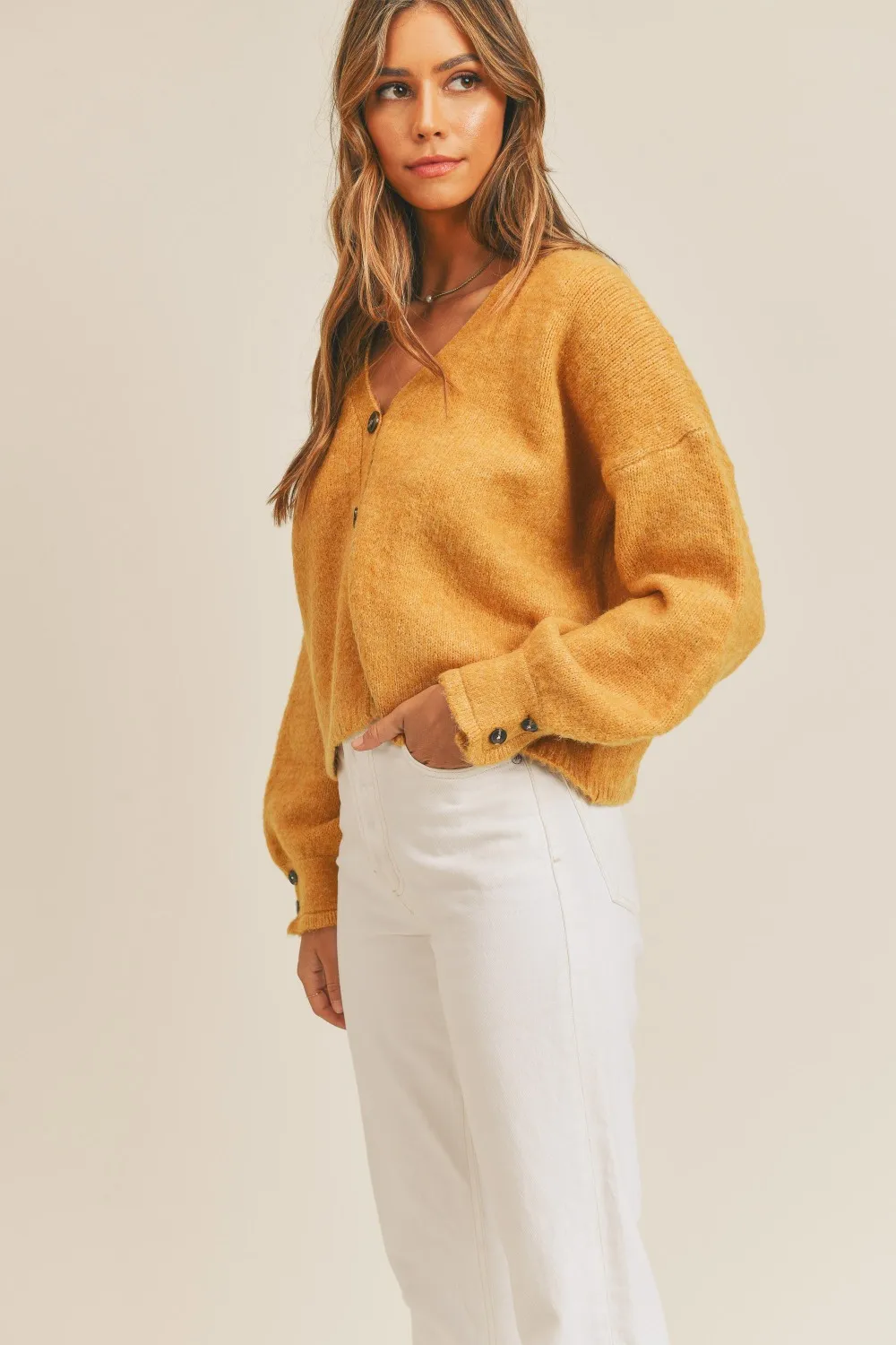 Long Sleeve Button Down Sweater Cardigan, image 3