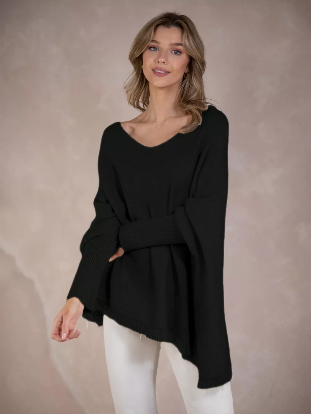 Raw Hem V-Neck Sweater, image 13