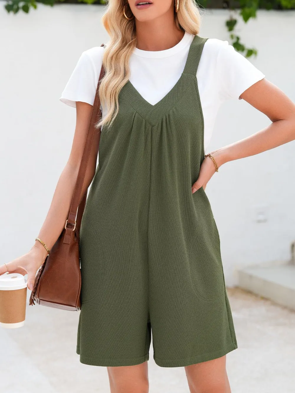 V-Neck Wide Strap Romper, image 17