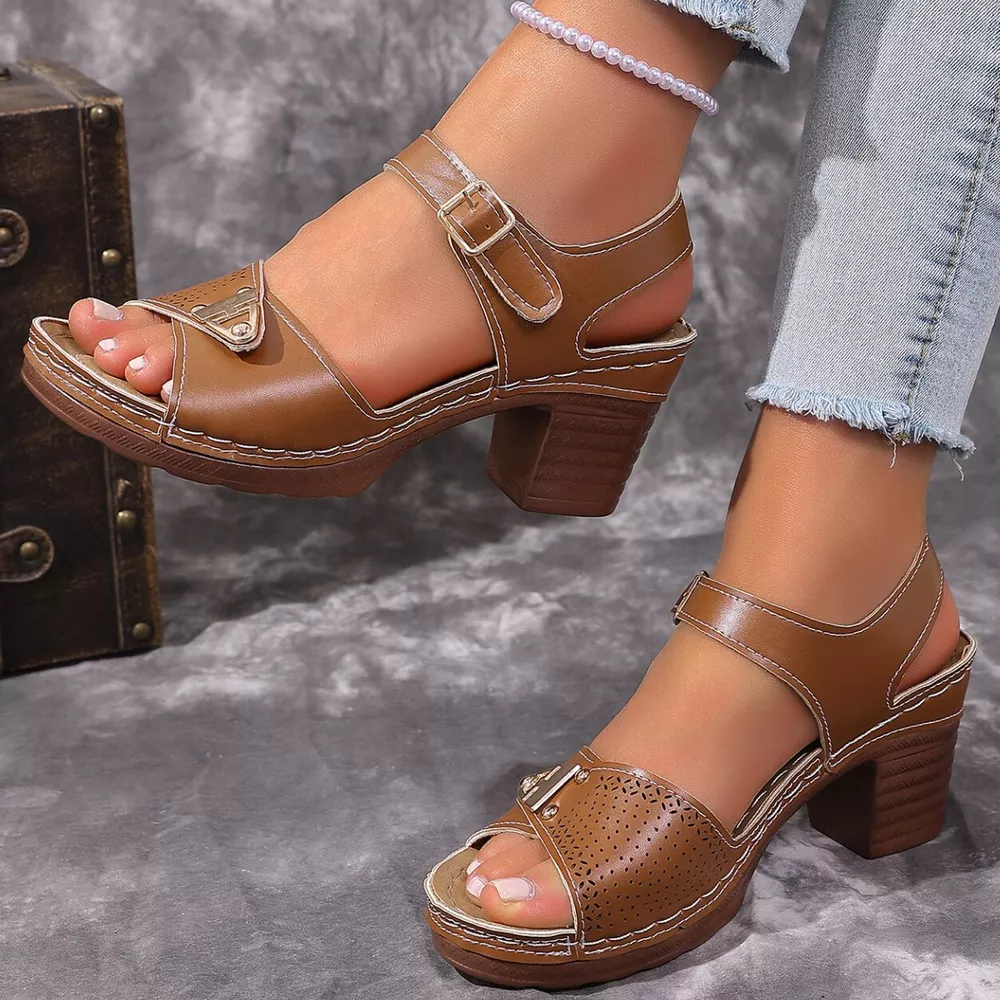 Open Toe Block Heels Sandals, image 11