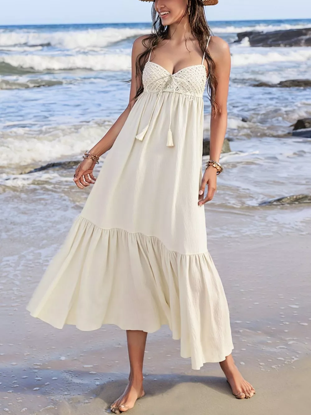 Sweetheart Neck Spaghetti Strap Dress, image 5