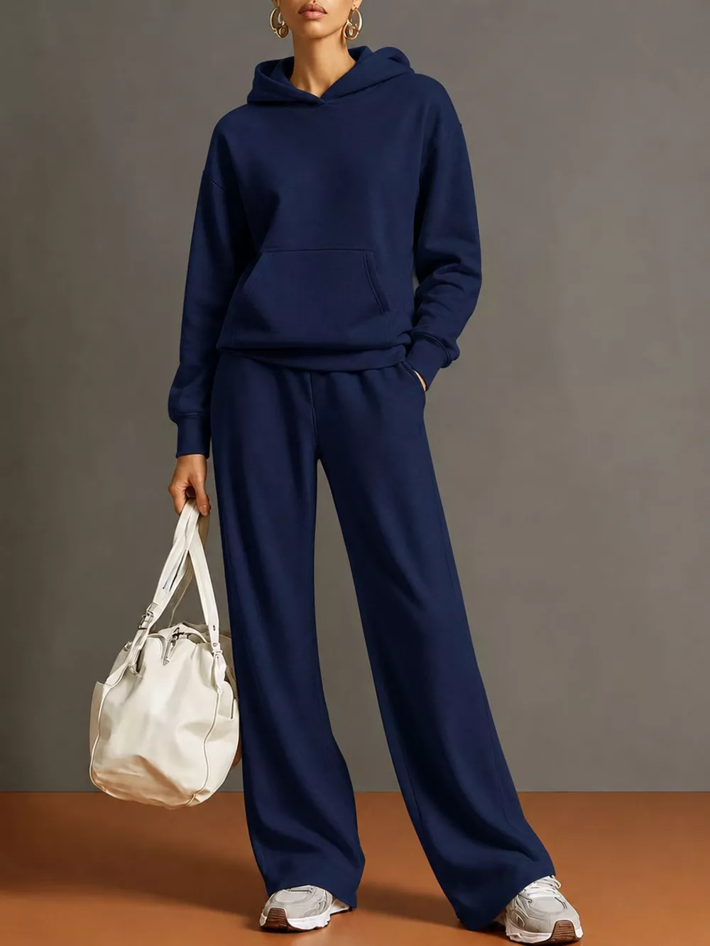 Kangaroo Pocket Hoodie and Pants Set, image 14