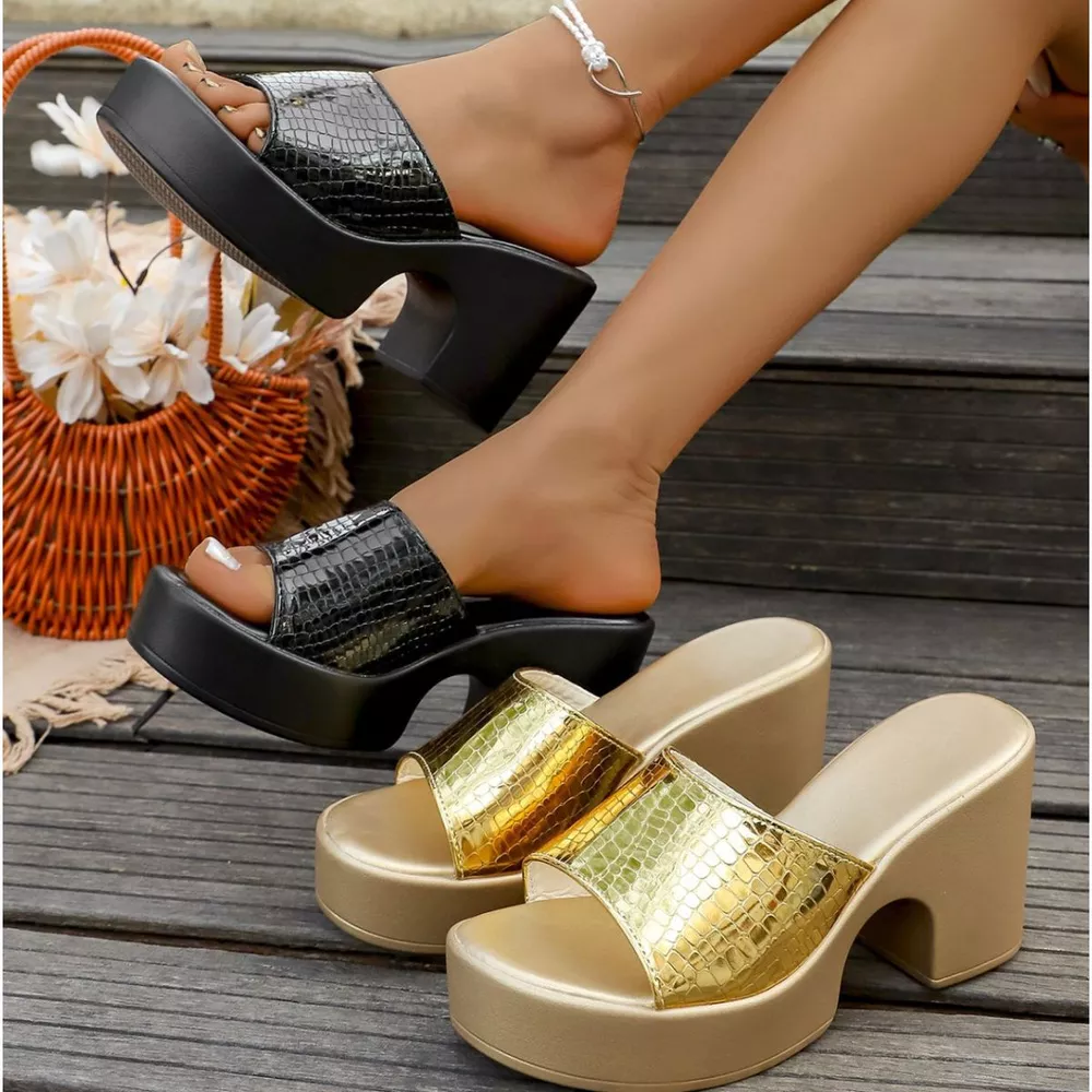 Open Toe Block Heels Sandals, image 2