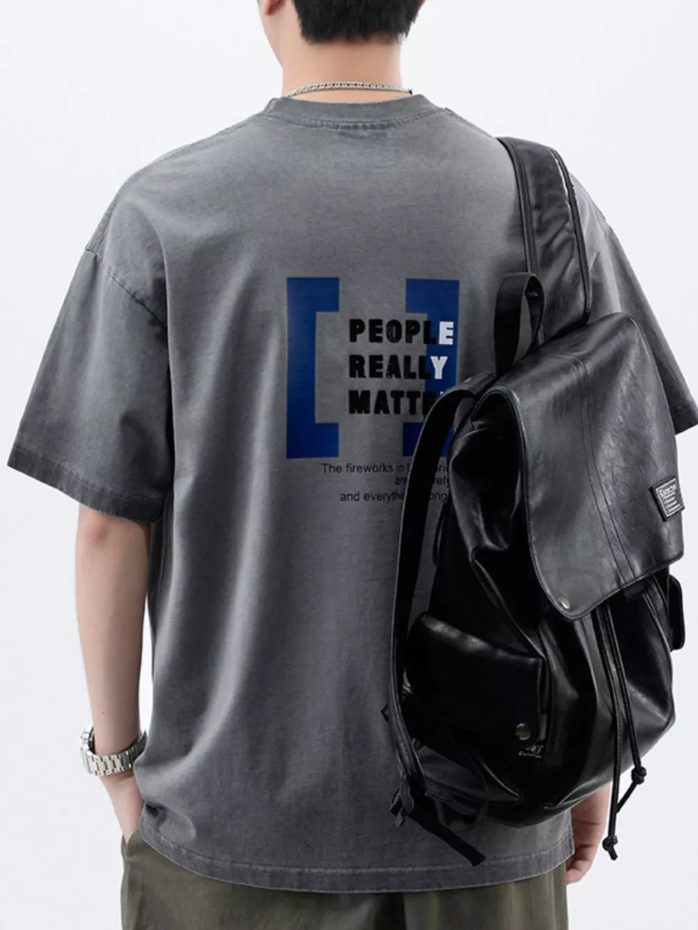 Men's Plus Size Round Neck Short Sleeve T-Shirt, image 9