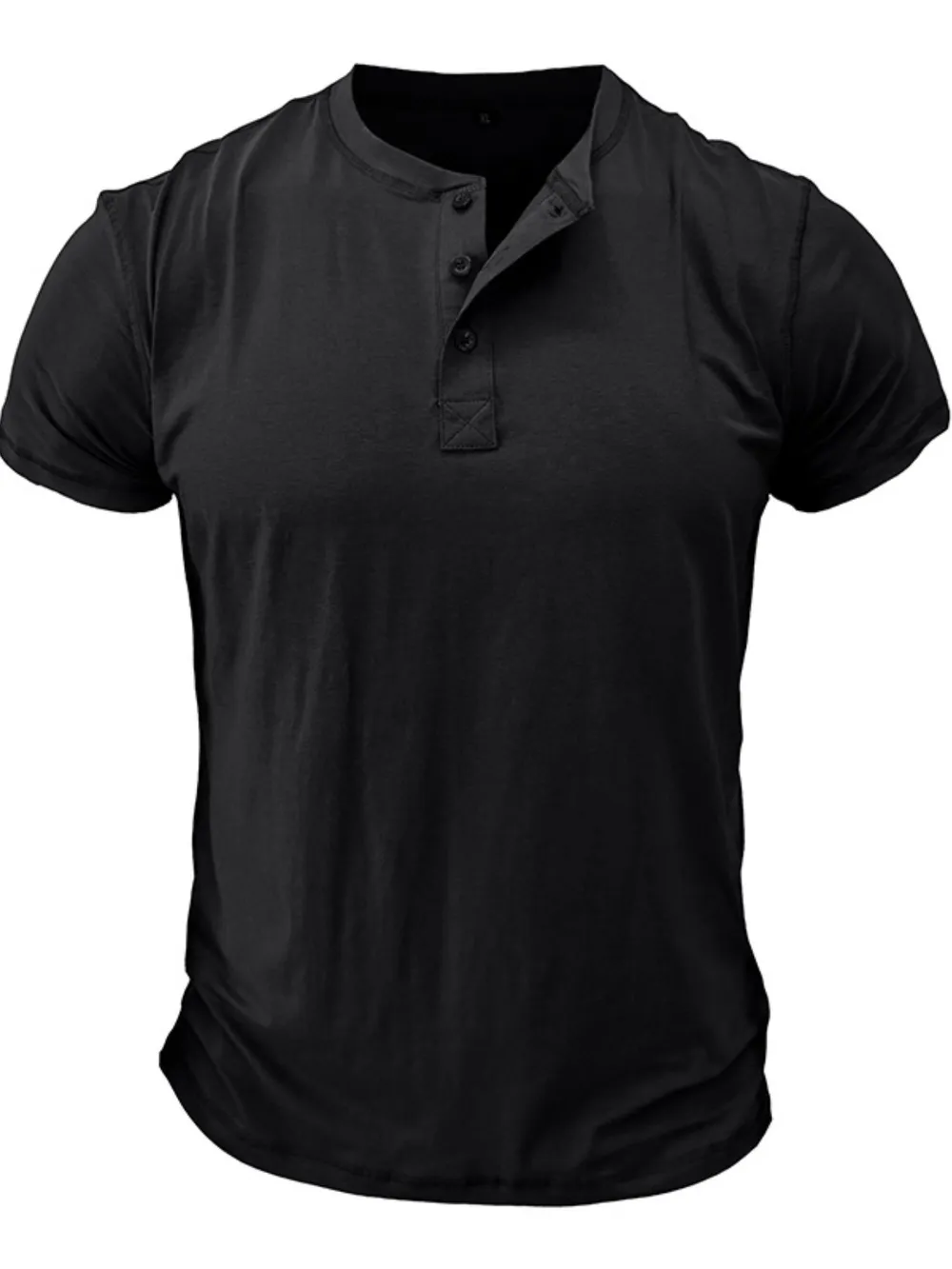 Men's Classic Henley Short Sleeve Polo T-Shirt, image 5