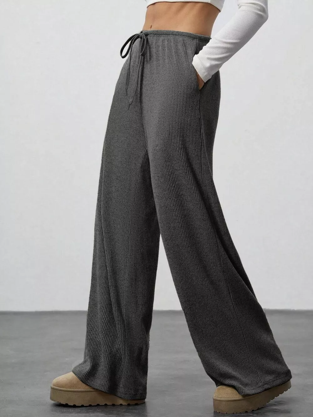 Relaxed Fit Wide Leg Pants, image 17
