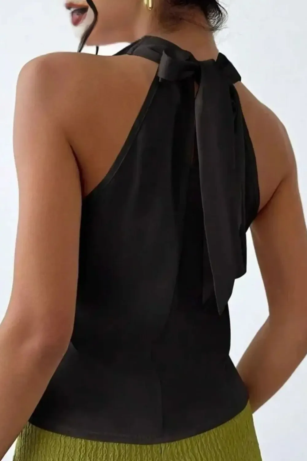 Satin Cowl Neck Sleeveless Blouse, image 13