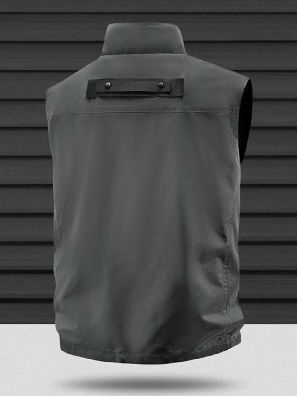 Men's Plus Size Zip Up Vest with Pockets, image 9