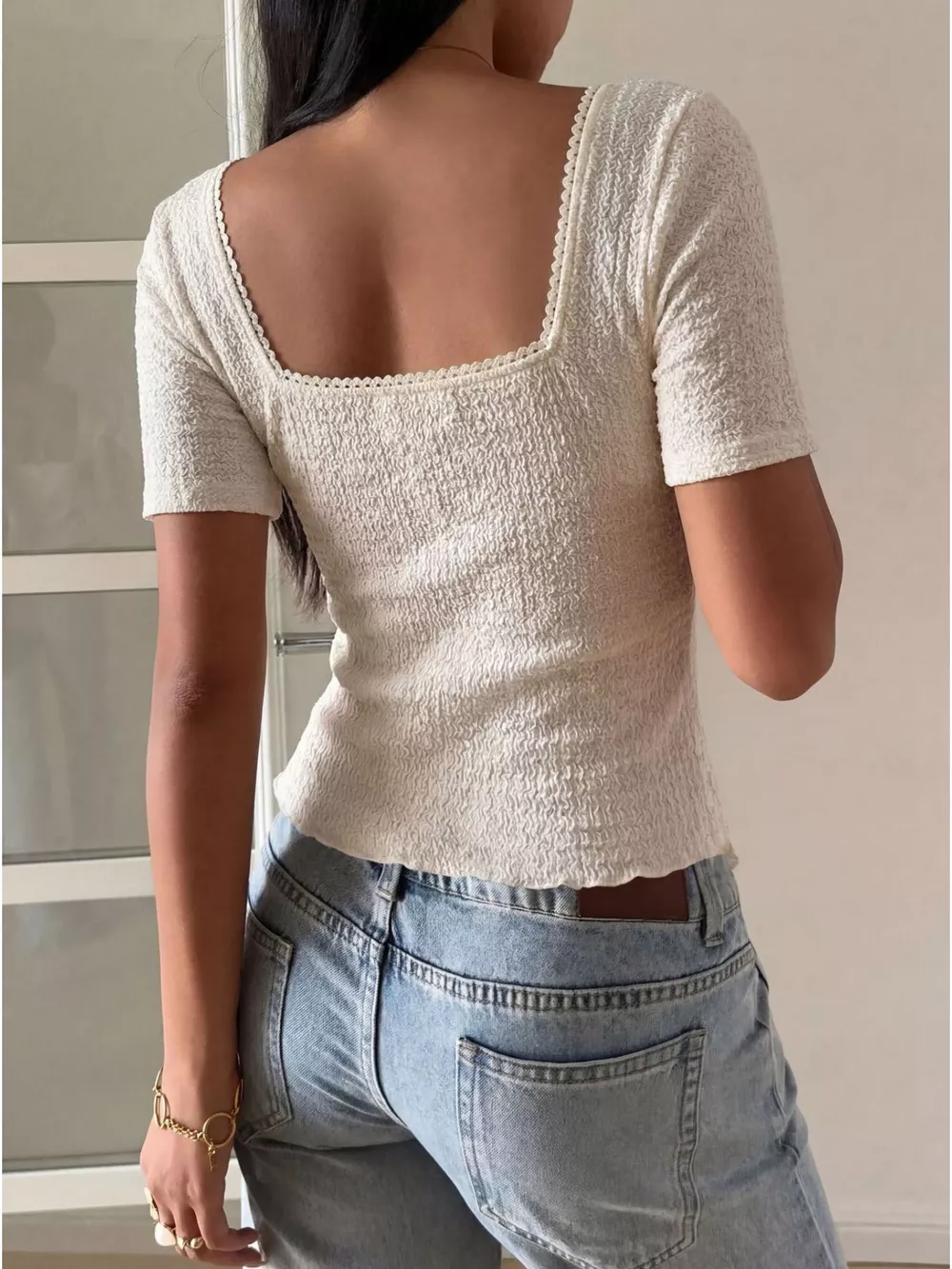 Sweetheart Neck Layered Ruffle Top, image 4