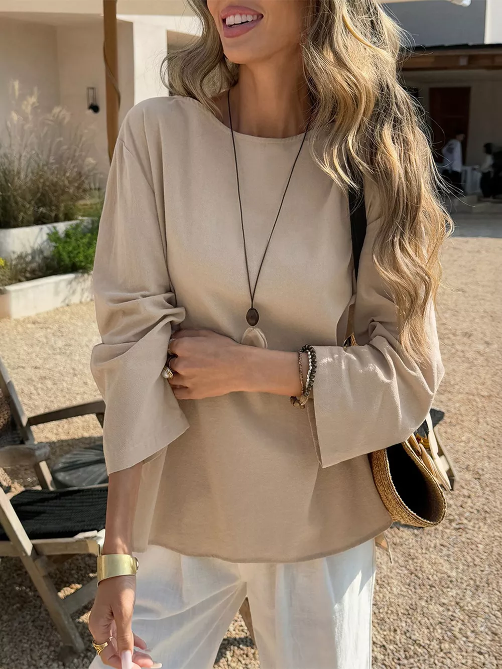 Casual Loose Long Sleeve Blouse, image 3