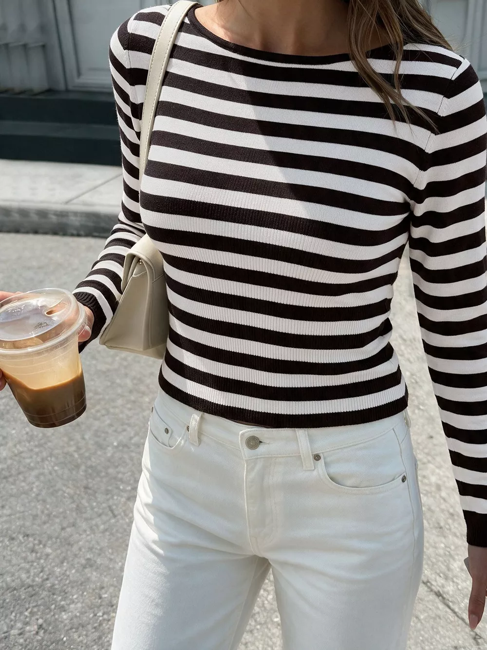 Striped Long Sleeve Knit Top, image 5