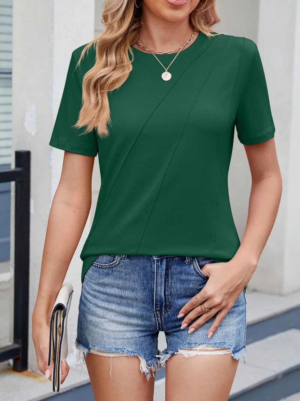 Round Neck Short Sleeve T-Shirt, image 23