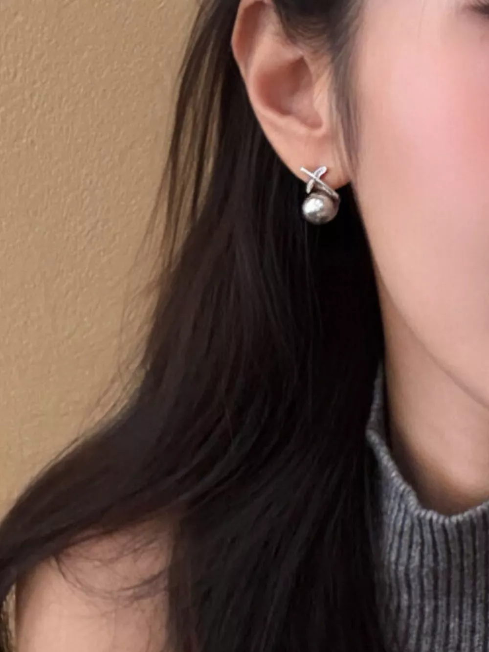 Pearl Stud Earrings, image 3