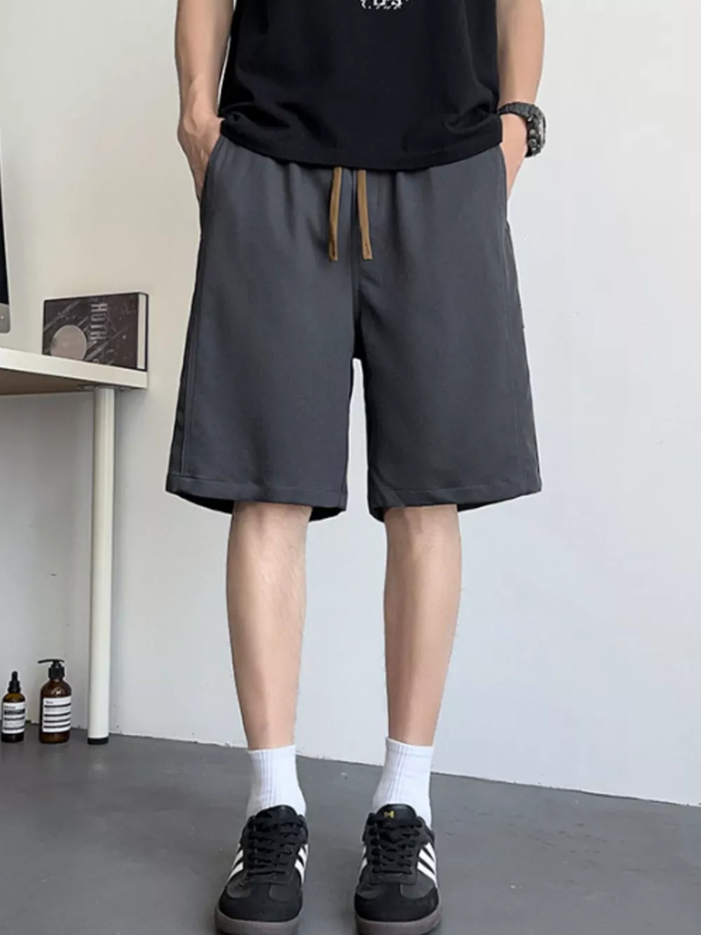 Men's Plus Size Casual Drawstring Shorts, image 9