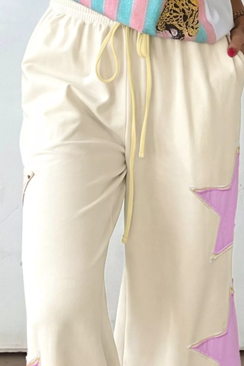 Star Patch Wide Leg Pants, image 3