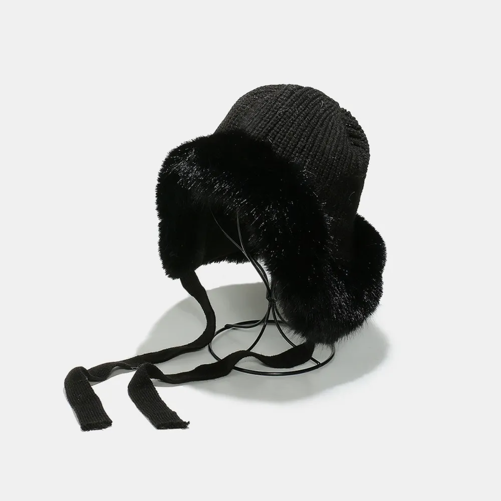 Thermal Tied Fuzzy Winter Hat, image 7