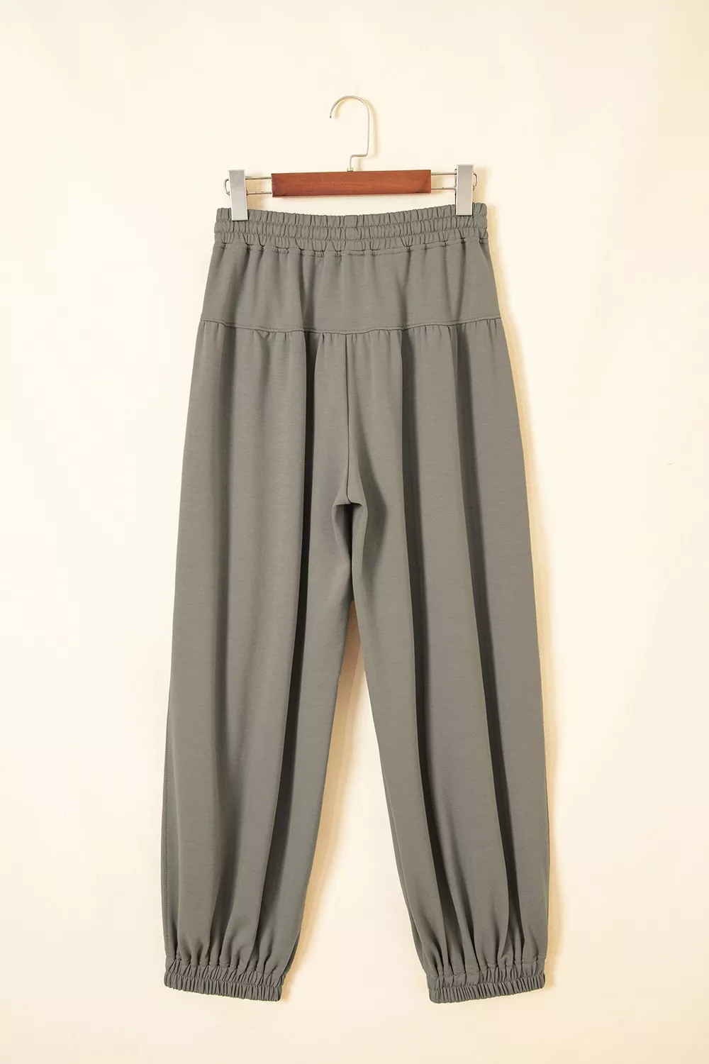 Elastic Waist Drawstring Wide Leg Full Length Pants, image 5