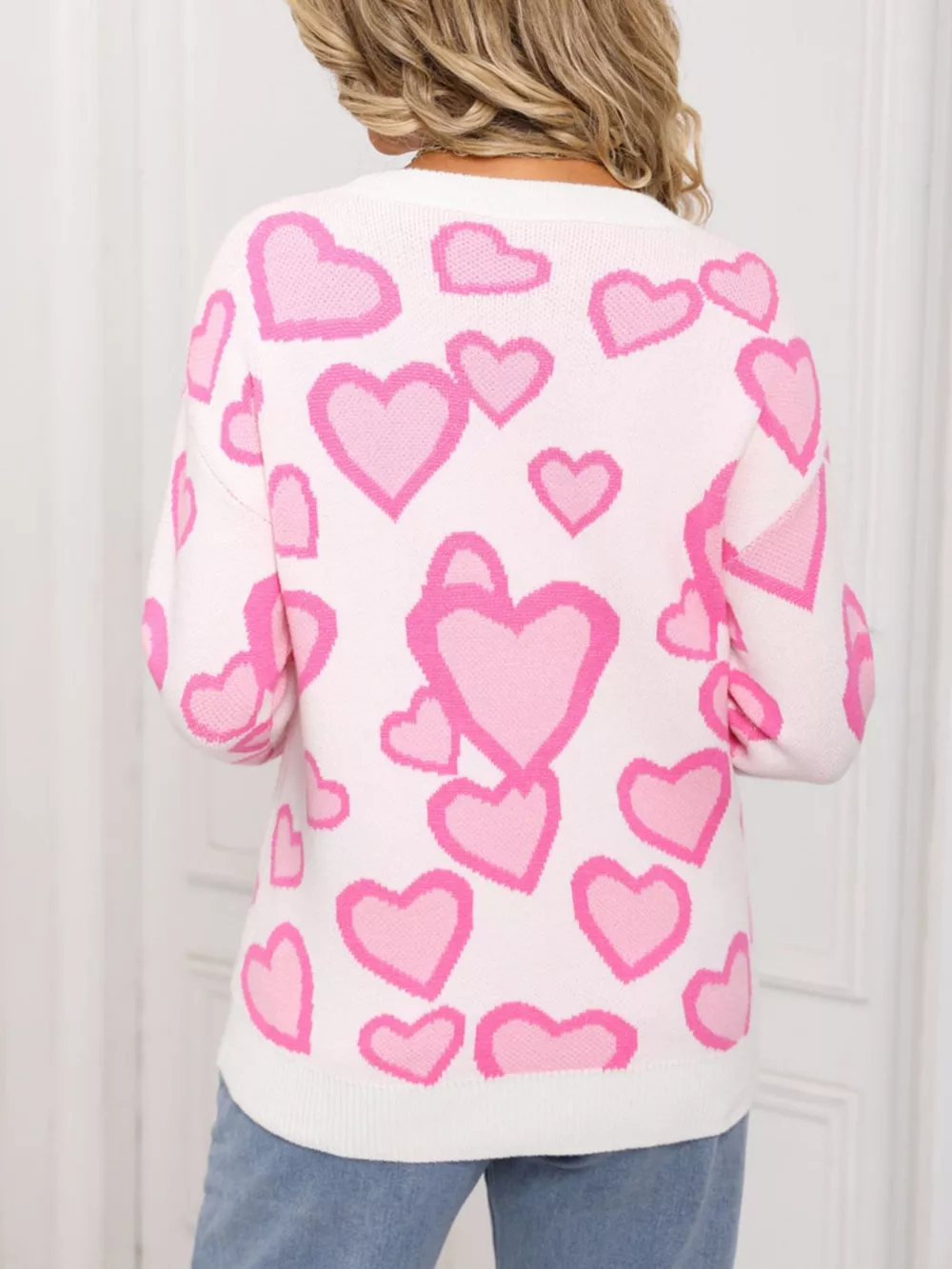 Valentine's Day Heart Crew Neck Sweater, image 12