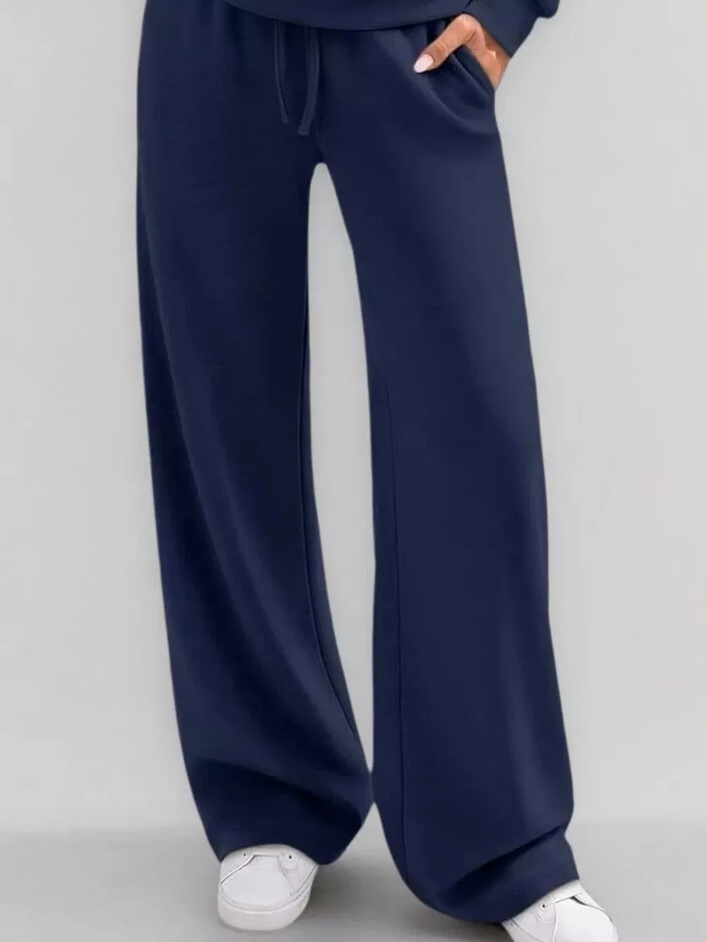 Button Detail Dropped Shoulder Top and Pants Set, image 26