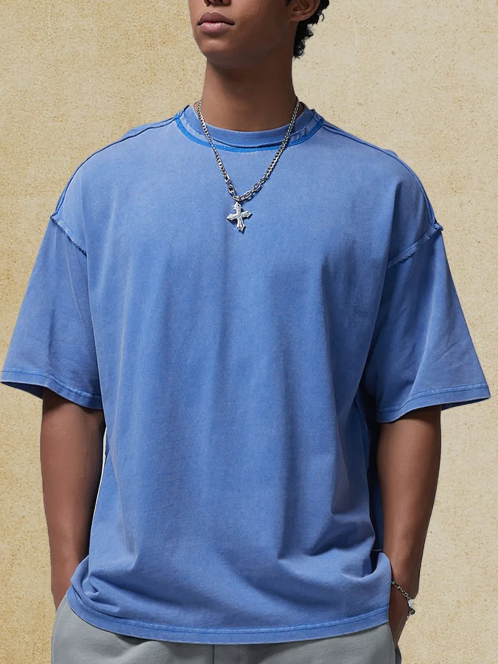 Men's Round Neck Half Sleeve T-Shirt, image 2