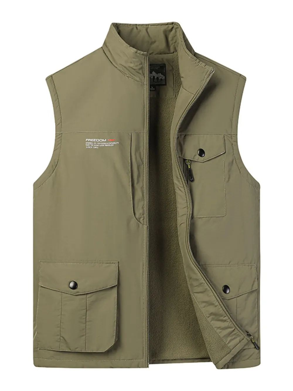 Men's Plus Size Zip Up Vest, image 4