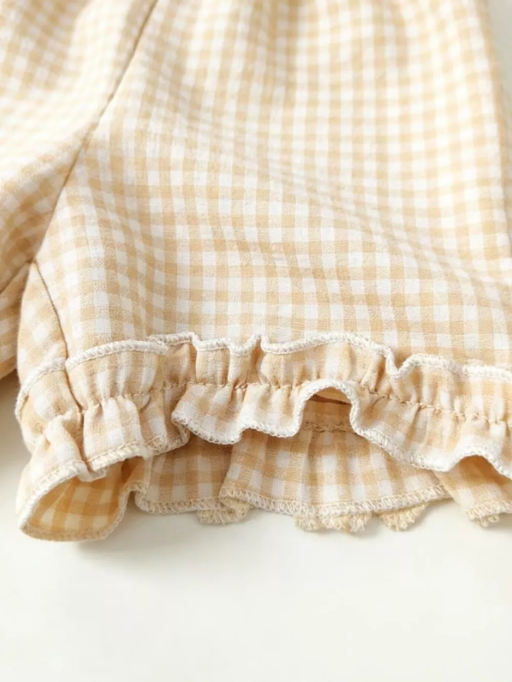 Children's Gingham Ruffle Trim Tank Top & Shorts Set, image 17
