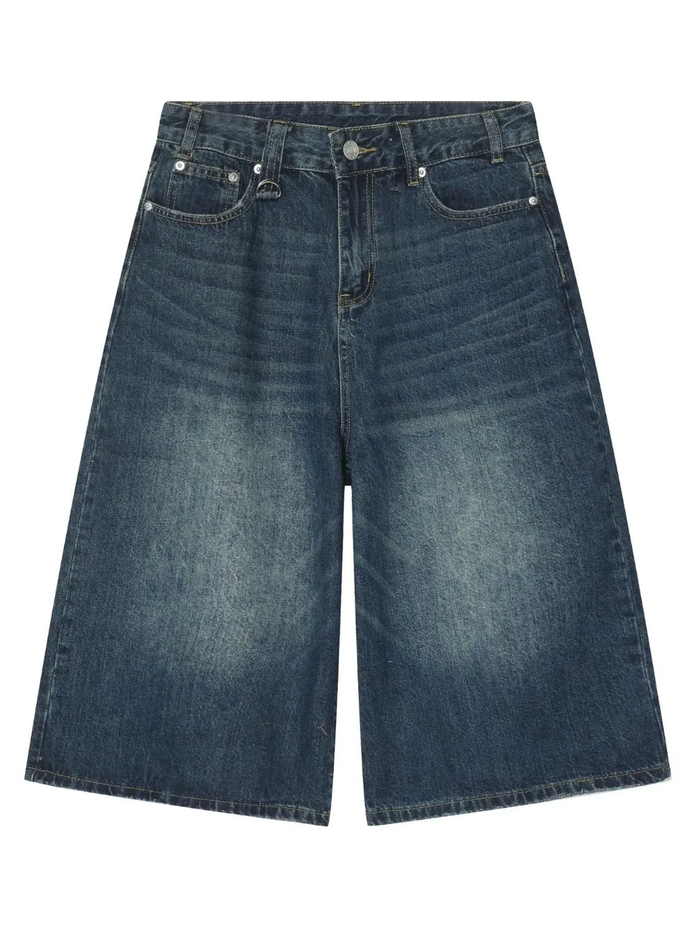 Men's Wide Leg Denim Shorts, image 7