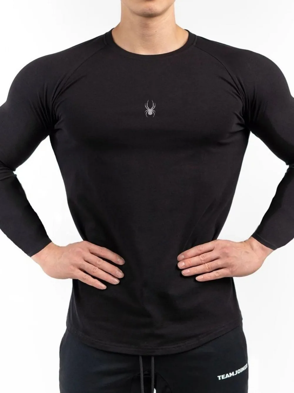 Men's Plus Size Round Neck Long Sleeve T-Shirt, image 2