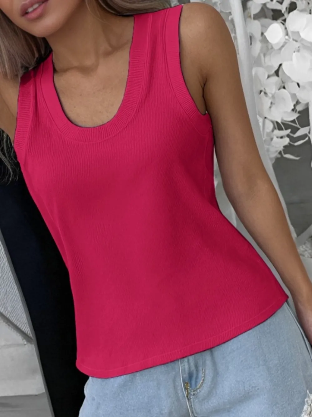 Solid Scoop Neck Tank, image 7